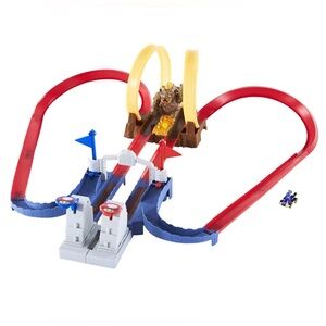 Mattel Hot Wheels Mario Kart Red and Yellow Racing Track Set